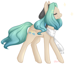 Size: 1767x1544 | Tagged: safe, artist:minigini, oc, oc only, oc:morning weather, pegasus, pony, beret, solo