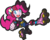 Size: 600x476 | Tagged: safe, artist:rvceric, pinkie pie, equestria girls, g4, my little pony equestria girls: friendship games, cute, diapinkes, female, no pupils, roller skates, simple background, solo, transparent background