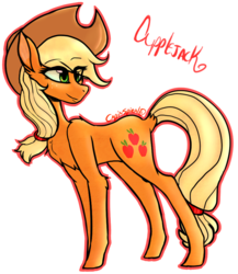 Size: 768x886 | Tagged: safe, artist:capinspiral, applejack, g4, female, simple background, solo, transparent background