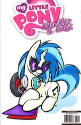 Size: 348x533 | Tagged: safe, artist:retrostarling, dj pon-3, vinyl scratch, pony, unicorn, g4, female, headphones, mare, solo