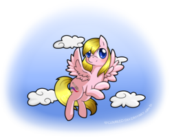 Size: 1640x1305 | Tagged: safe, artist:cloureed, oc, oc only, oc:cloureed, flying, looking at you, solo