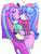 Size: 500x650 | Tagged: safe, artist:jirousan, aria blaze, sonata dusk, equestria girls, g4, my little pony equestria girls: rainbow rocks, blushing, cute, duo, female, floating heart, heart, lesbian, ship:arisona, shipping, tsundaria, tsundere