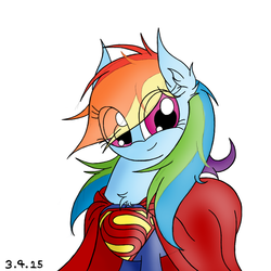 Size: 1000x1000 | Tagged: dead source, safe, artist:php66, rainbow dash, g4, solo, superman