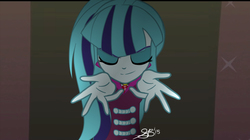 Size: 2238x1252 | Tagged: safe, artist:xxxsketchbookxxx, sonata dusk, equestria girls, g4, alternate hairstyle, loose hair, solo, vector, welcome to the show