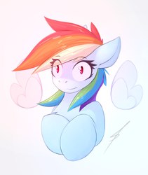 Size: 1479x1753 | Tagged: safe, artist:n_thing, rainbow dash, g4, cute, female, looking at you, solo