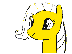 Size: 320x240 | Tagged: safe, fluttershy, g4, animated, female, flipnote studio 3d, half colored, rough animation