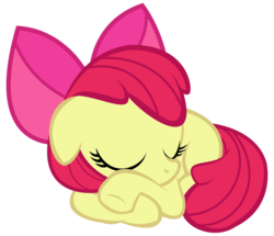 Size: 2800x2410 | Tagged: safe, artist:kuren247, apple bloom, earth pony, pony, g4, adorabloom, cute, female, high res, simple background, sleeping, solo, transparent background, vector