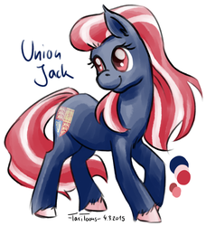 Size: 821x900 | Tagged: safe, artist:taritoons, oc, oc only, oc:union jack, earth pony, pony, great britain, nation ponies, solo, united kingdom