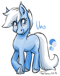 Size: 719x900 | Tagged: safe, artist:taritoons, oc, oc only, oc:uno, earth pony, pony, nation ponies, solo, united nations