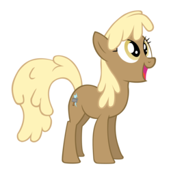 Size: 4000x4000 | Tagged: safe, artist:the-bitterman, mjölna, earth pony, pony, g4, the super speedy cider squeezy 6000, background pony, cute, female, happy, looking up, mare, open mouth, simple background, smiling, solo, super speedy cider squeezy 6000, transparent background, vector