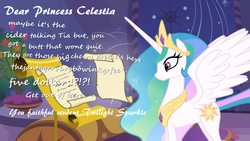 Size: 915x515 | Tagged: safe, princess celestia, g4, dear princess celestia, female, letter, male, parody, solo, text, the simpsons