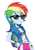 Size: 300x425 | Tagged: safe, artist:baekgup, artist:baekgup edits, edit, rainbow dash, equestria girls, g4, female, solo, sunglasses