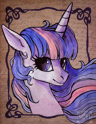 Size: 600x774 | Tagged: safe, artist:scheadar, twilight sparkle, pony, g4, bust, female, looking at you, mare, portrait, solo