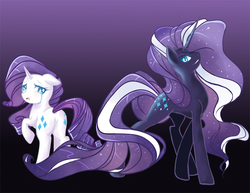 Size: 825x638 | Tagged: safe, artist:lethalpepsi, nightmare rarity, rarity, g4, crying