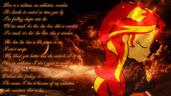 Size: 1920x1080 | Tagged: safe, artist:rundevilrun007, sunset shimmer, equestria girls, g4, text, wallpaper