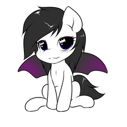 Size: 1280x1280 | Tagged: safe, artist:kloudmutt, oc, oc only, oc:lamika, bat pony, pony, chibi, cute, explicit source, freckles, halloween, solo