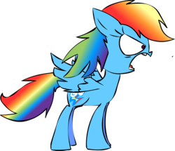 Size: 1404x1207 | Tagged: safe, artist:mushroomcookiebear, rainbow dash, pony, g4, female, solo, yelling