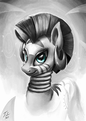 Size: 640x900 | Tagged: safe, artist:tsitra360, zecora, zebra, g4, female, looking at you, solo