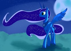 Size: 900x644 | Tagged: safe, artist:rubrony, princess luna, g4, female, solo