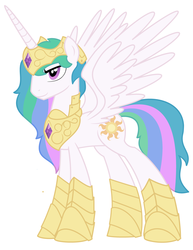 Size: 1600x2069 | Tagged: safe, artist:evilfrenzy, princess celestia, g4, armor, prince solaris, rule 63, simple background, solo, vector, white background