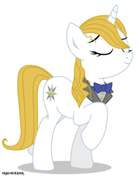 Size: 1100x1400 | Tagged: safe, artist:dragonchaser123, prince blueblood, pony, unicorn, g4, eyes closed, princess bluebelle, rule 63, simple background, solo, transparent background, vector