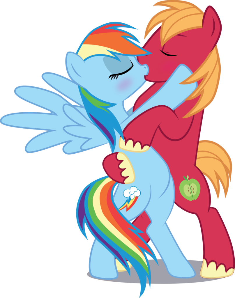 Рейнбоу Дэш и Биг Мак. Рейнбоу Дэш и пара. Рейнбоу Дэш поцелуй. Пони Радуга Дэш любовь. Pony love