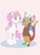 Size: 750x1033 | Tagged: safe, artist:dayslikejanuary, discord, princess celestia, g4, cute, filly, pink-mane celestia, present, younger