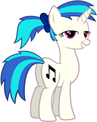 Size: 3000x3760 | Tagged: safe, artist:scourge707, dj pon-3, vinyl scratch, pony, unicorn, g4, alternate hairstyle, butt, cutie mark, female, hooves, horn, mare, plot, ponytail, short ponytail, simple background, smiling, solo, teeth, transparent background, vector
