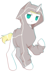 Size: 563x875 | Tagged: safe, artist:cosmichat, oc, oc only, pony, unicorn, clothes, hoodie, simple background, solo, transparent background