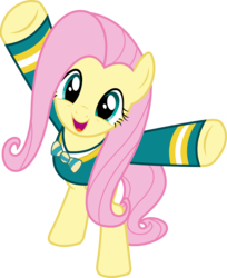 Size: 6000x7342 | Tagged: safe, artist:dasprid, fluttershy, pegasus, pony, filli vanilli, g4, absurd resolution, bipedal, clothes, female, mare, ponytones outfit, simple background, solo, transparent background, vector