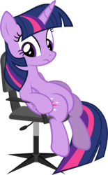 Size: 1001x1619 | Tagged: safe, artist:zacatron94, twilight sparkle, alicorn, pony, g4, chair, female, mare, simple background, sitting, sitting lyra, solo, transparent background, twilight sparkle (alicorn), vector