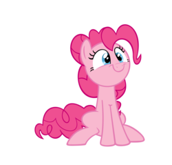 Size: 5250x5012 | Tagged: safe, artist:geonine, pinkie pie, g4, absurd resolution, c:, cute, diapinkes, faic, female, simple background, sitting, smiling, solo, transparent background, vector