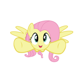 Size: 1900x1900 | Tagged: safe, artist:kuren247, fluttershy, g4, female, flying, looking at you, simple background, solo, transparent background, vector