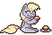 Size: 58x40 | Tagged: safe, artist:mrponiator, derpy hooves, pegasus, pony, g4, animated, eating, female, mare, muffin, pixel art, plate, simple background, solo, transparent background