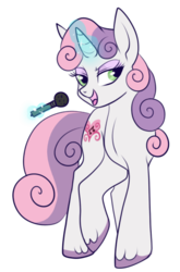 Size: 367x556 | Tagged: safe, artist:lulubell, sweetie belle, g4, older, simple background, singing, transparent background