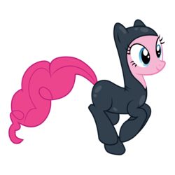 Size: 3000x3000 | Tagged: safe, artist:alexiy777, pinkie pie, earth pony, pony, g4, catsuit, female, simple background, sneaking suit, solo, transparent background, vector