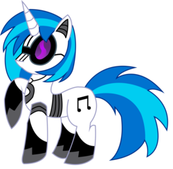 Size: 10000x9740 | Tagged: safe, artist:metalsonic911, artist:spectreh, dj pon-3, vinyl scratch, pony, robot, robot pony, unicorn, g4, absurd resolution, cutie mark, female, hooves, horn, mare, simple background, solo, sunglasses, transparent background, vector