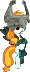 Size: 999x2413 | Tagged: safe, artist:sadlylover, pony, midna, nintendo, ponified, simple background, solo, the legend of zelda, the legend of zelda: twilight princess, transparent background, vector