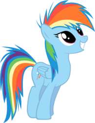 Size: 3000x3854 | Tagged: safe, artist:klaifferon, rainbow dash, g4, female, filly, filly rainbow dash, grin, simple background, smiling, solo, transparent background, vector