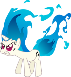 Size: 6000x6525 | Tagged: safe, artist:uxyd, dj pon-3, vinyl scratch, pony, unicorn, g4, absurd resolution, angry, cutie mark, female, fire, glare, gritted teeth, hooves, horn, mane of fire, mare, rage, simple background, solo, teeth, transparent background, vector