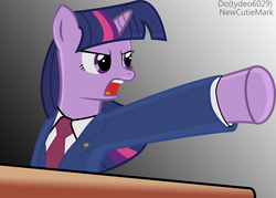 Size: 3392x2432 | Tagged: safe, artist:newcutiemark, twilight sparkle, g4, ace attorney, crossover, high res, phoenix wright