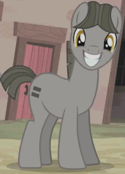 Size: 404x563 | Tagged: safe, screencap, sunny song, earth pony, pony, g4, the cutie map, animated, equal cutie mark, looking at you, male, open mouth, smiling, solo, stallion, youtube link
