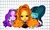 Size: 1000x592 | Tagged: safe, artist:syuanga, adagio dazzle, aria blaze, sonata dusk, g4, chibi, pixiv, the dazzlings