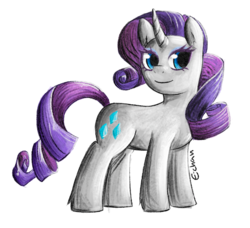 Size: 900x820 | Tagged: safe, artist:mornincloud, rarity, g4, smiling, solo