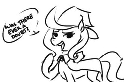 Size: 390x261 | Tagged: safe, artist:astrobird, artist:thebirdiebin, trixie, pony, unicorn, g4, female, grayscale, mare, monochrome, solo, was there ever any doubt?