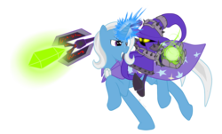 Size: 2876x1732 | Tagged: safe, artist:astrobird, artist:thebirdiebin, trixie, pony, unicorn, g4, crossover, female, league of legends, mare, veigar