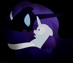 Size: 990x851 | Tagged: safe, artist:faith-wolff, nightmare rarity, rarity, pony, unicorn, fanfic:the bridge, g4, fanfic art, female, lineless, mare, minimalist, story included