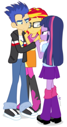 Size: 520x980 | Tagged: safe, artist:dm29, flash sentry, sunset shimmer, twilight sparkle, equestria girls, g4, my little pony equestria girls: rainbow rocks, glasses, simple background, transparent background, trio, twilight sparkle (alicorn)