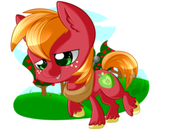 Size: 1600x1200 | Tagged: safe, artist:pinktabico, big macintosh, earth pony, pony, g4, chibi, male, solo, stallion