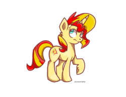 Size: 900x700 | Tagged: dead source, safe, artist:zombiewolf3ds, sunset shimmer, pony, unicorn, g4, female, solo